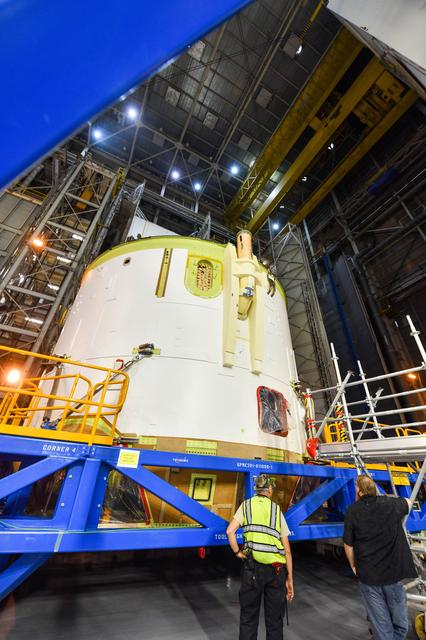 Engine Section for NASA’s SLS Rocket Moved for Final Integration